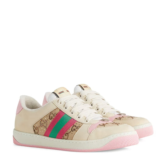 Gucci Sneaker Screener Donna Con Cristalli GG